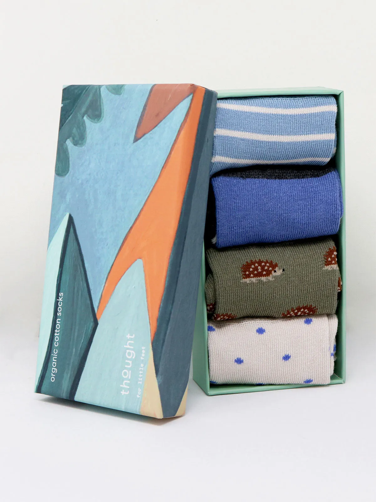 Ray Bamboo Hedgehog Baby 4 Sock Gift Box - Multi