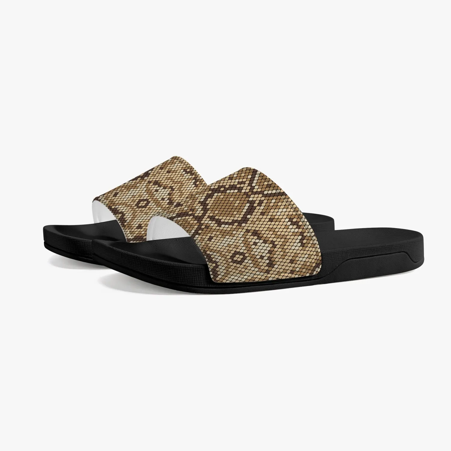 Snakeskin Print Slides Sandals, Animal Men Women Designer Shoe Flat Wedge Slippers Casual Slippers Flip Flops Slip On