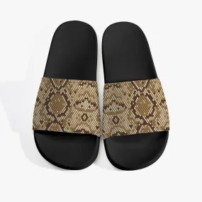 Snakeskin Print Slides Sandals, Animal Men Women Designer Shoe Flat Wedge Slippers Casual Slippers Flip Flops Slip On