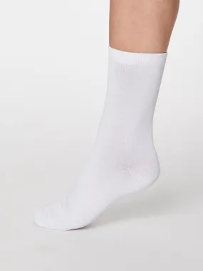 Solid Jackie Socks - White