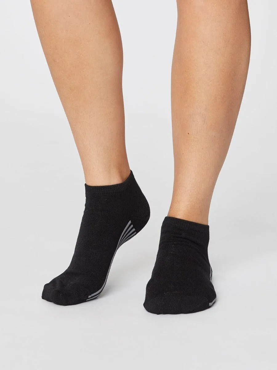 Solid Jane Trainer Socks - Black