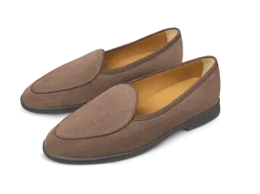 Stride Loafers in Deep Taupe Glove Suede Dark Sole