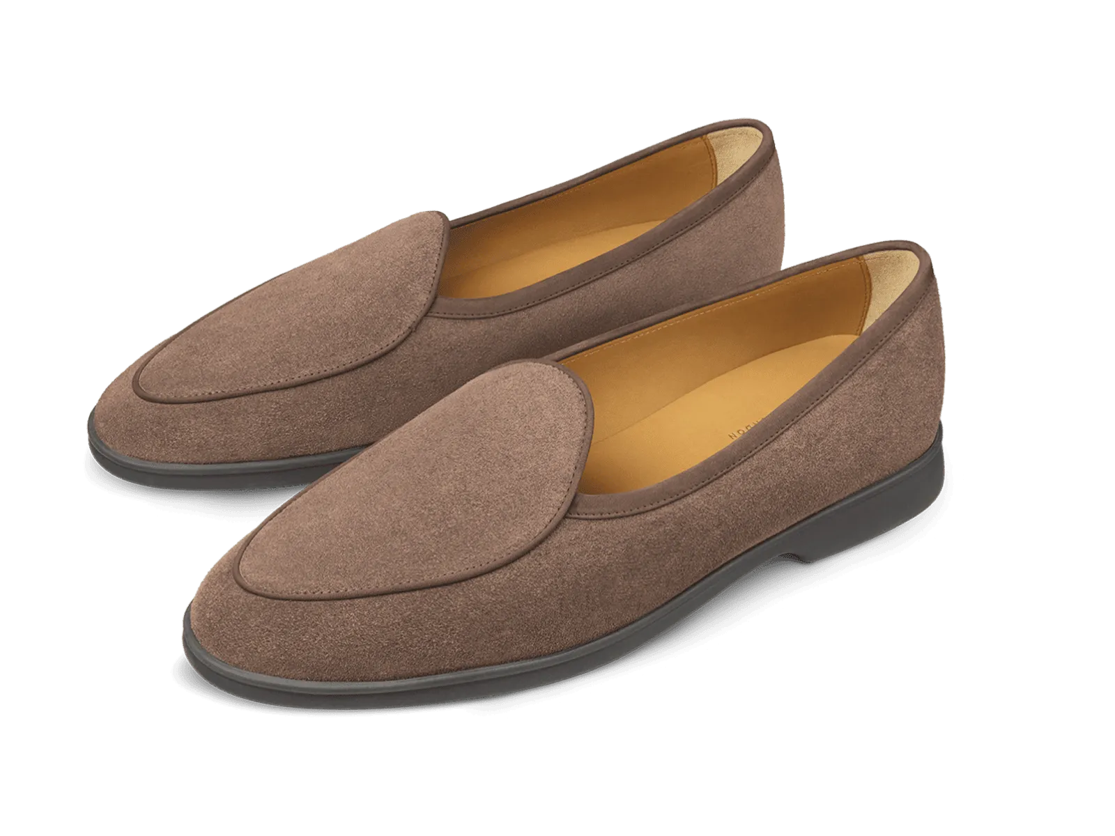 Stride Loafers in Deep Taupe Glove Suede Dark Sole