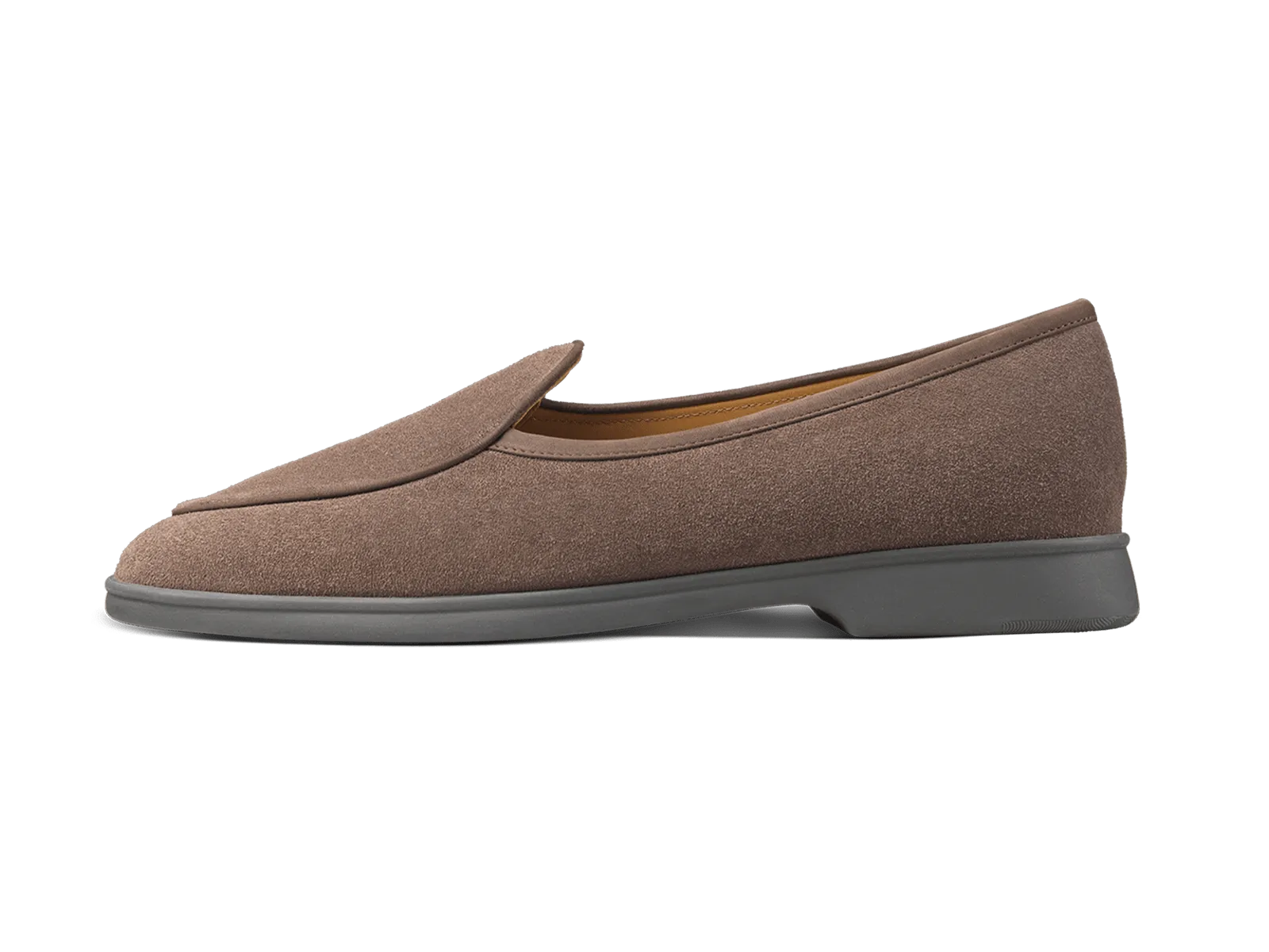 Stride Loafers in Deep Taupe Glove Suede Dark Sole