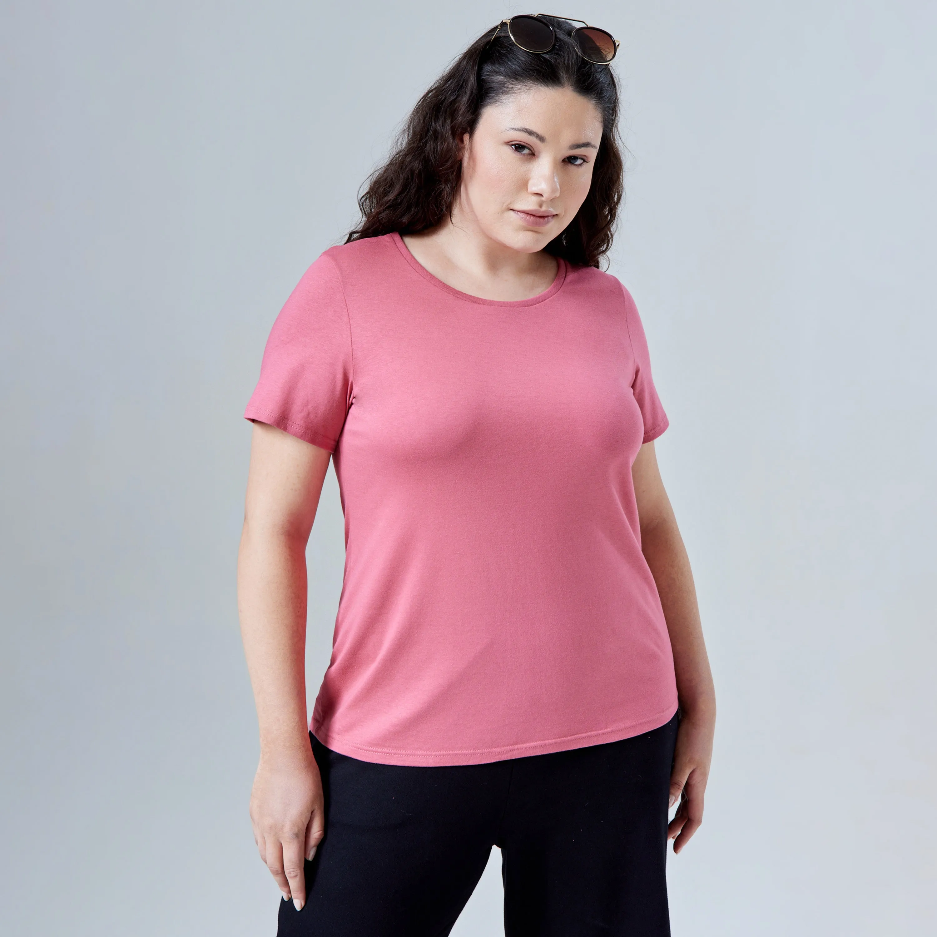 Tech T-Shirt Anti Odor Slim Plus Feminina - Rosa Blush