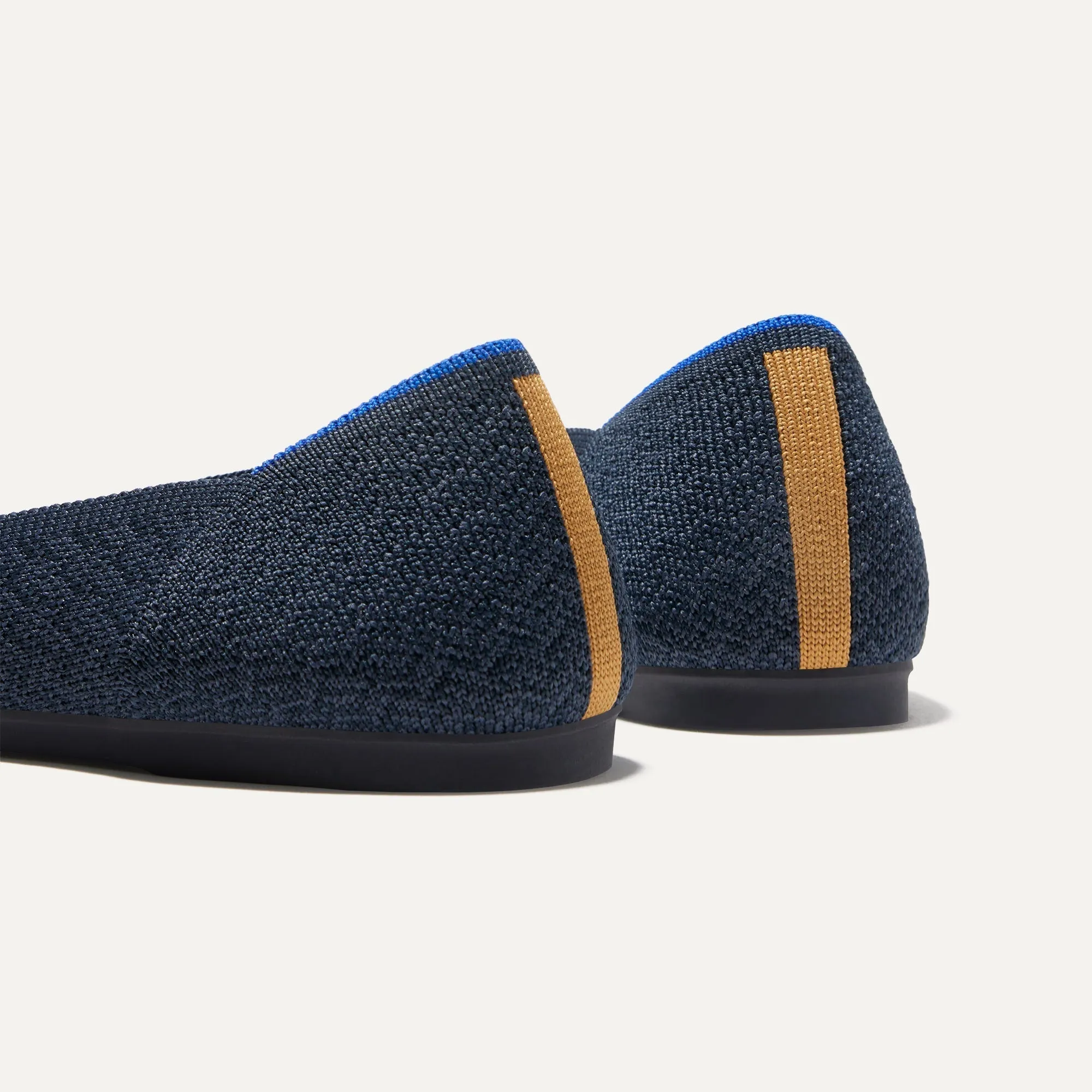 The Flat - Navy Herringbone