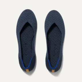 The Flat - Navy Herringbone