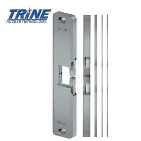 Trine - 4850LB - 1/2″ Surface Mounted Electric Strike for Rim Panic Devices - W/ Latchbolt Monitoring - Satin Stainless Steel - Grade 1