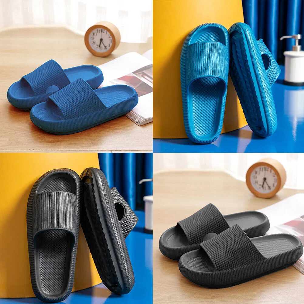 US Durable Cozy Pillow Slides Anti-Slip Sandals Ultra Soft Slipper Outdoor Shoe