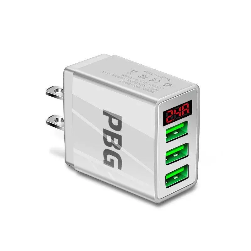 Wholesale 3-Port Quick Charge Wall Charger with LED Display - PBG