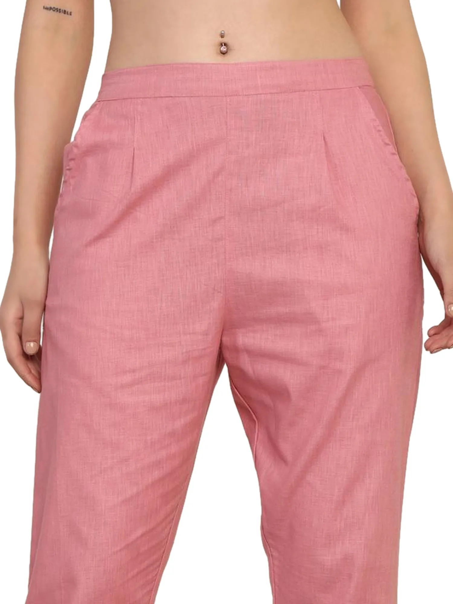 Women’s Linen Palazzo Pants – Effortless Style & Breathable Comfort | Pink