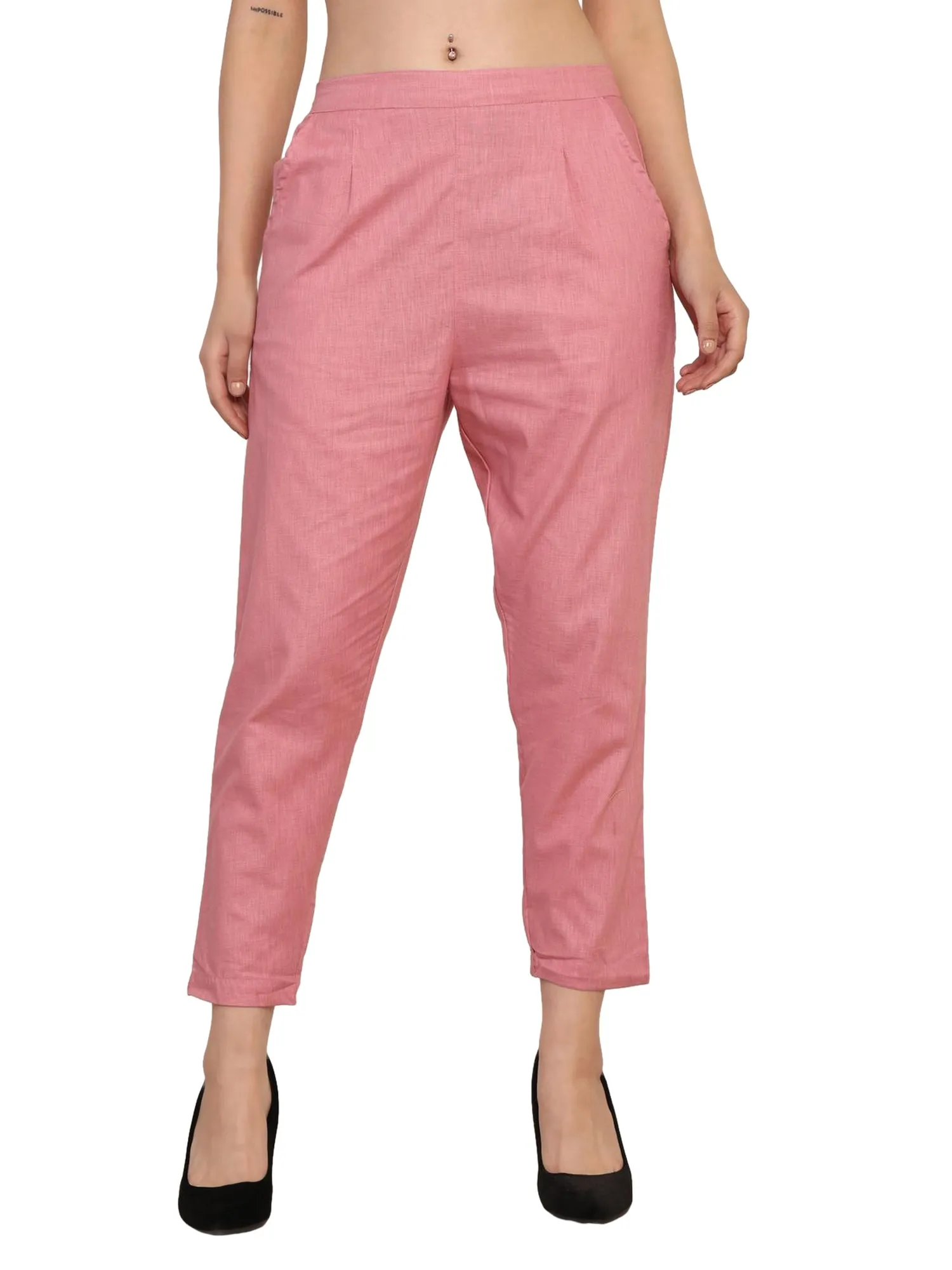 Women’s Linen Palazzo Pants – Effortless Style & Breathable Comfort | Pink