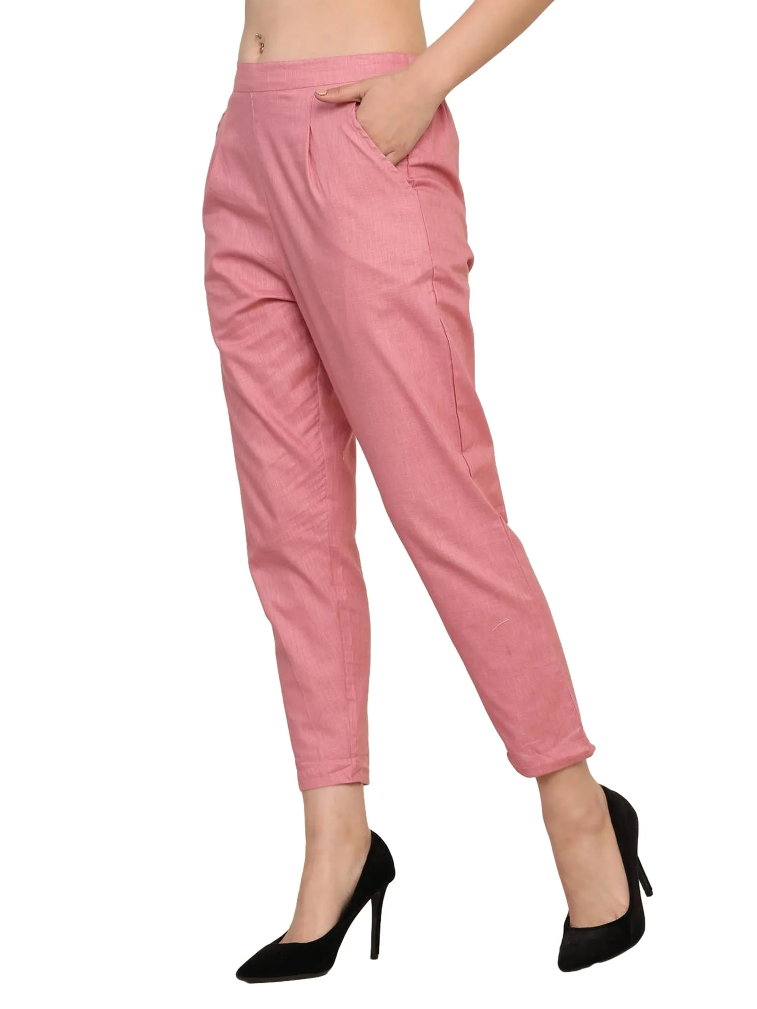 Women’s Linen Palazzo Pants – Effortless Style & Breathable Comfort | Pink