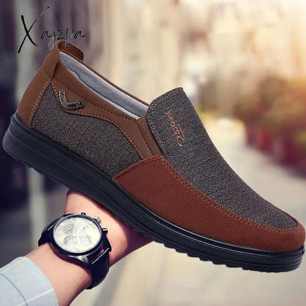 Xajzpa - Canvas Shoes Men Summer Classic Loafers Men Casual Shoes Breathable Walking Flat Men Shoes  Sneakers Plus Size