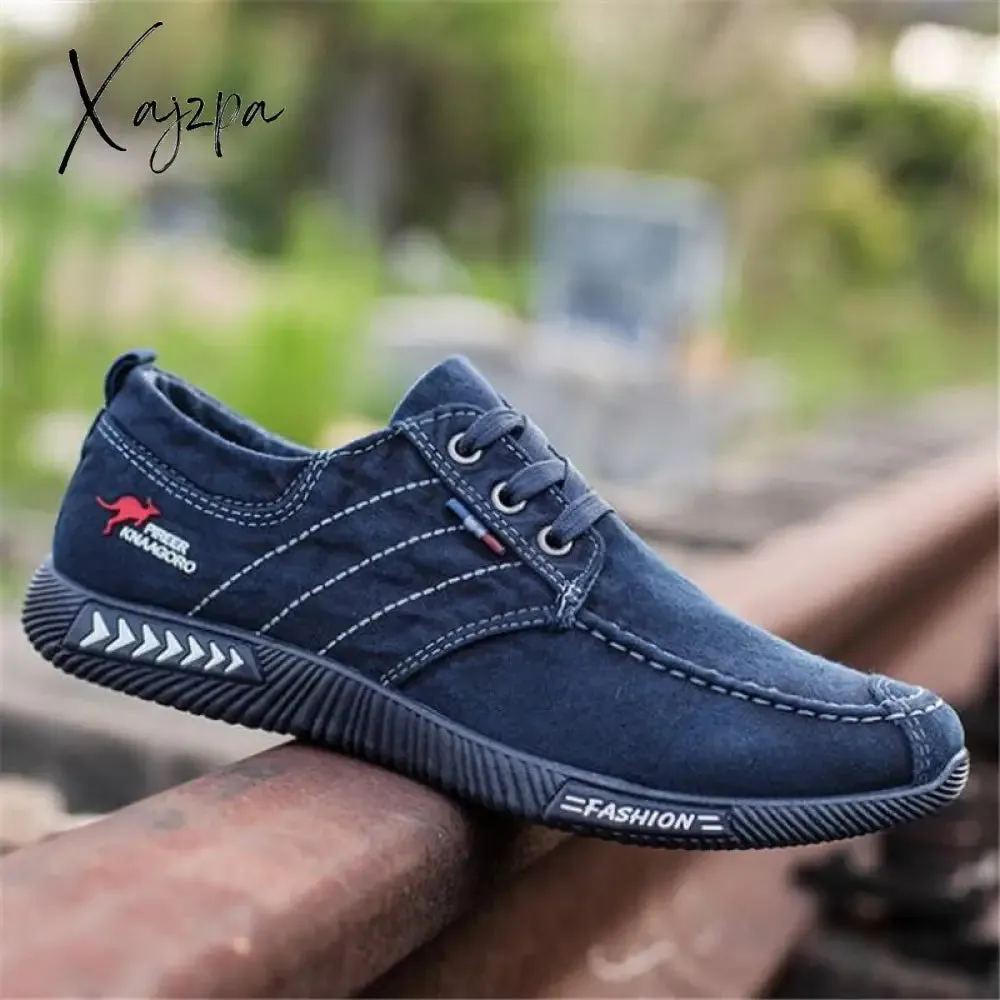 Xajzpa - Fashion Denim Men Canvas Shoes male Summer Mens sneakers Slip On Casual Breathable Shoes Loafers Chaussure Homme 8896