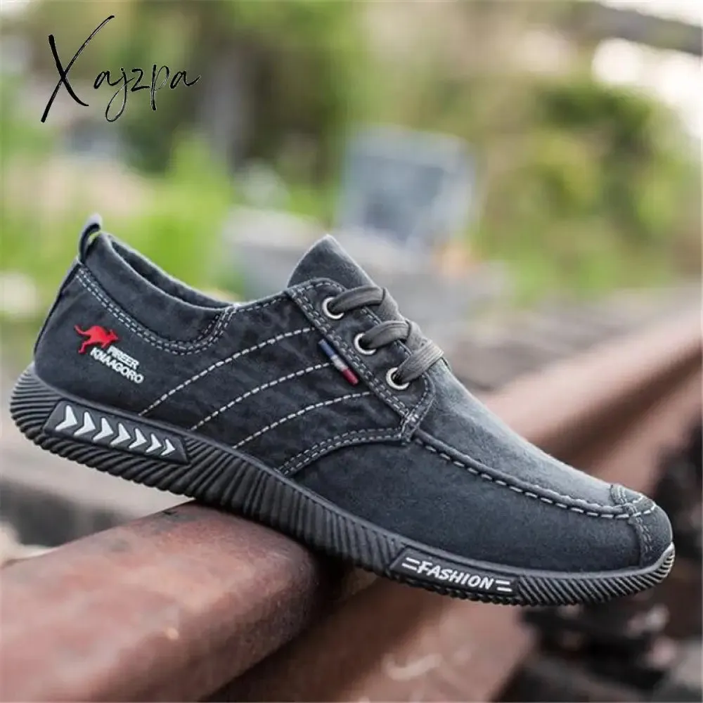 Xajzpa - Fashion Denim Men Canvas Shoes male Summer Mens sneakers Slip On Casual Breathable Shoes Loafers Chaussure Homme 8896