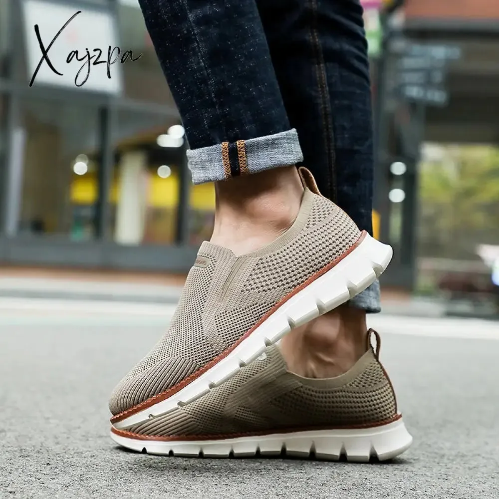 Xajzpa - Men Sneakers Shoes Men Loafers High Quality Summer Fashion Breathable Mesh Men Casual Shoes Mens Trainer Zapatillas Hombre