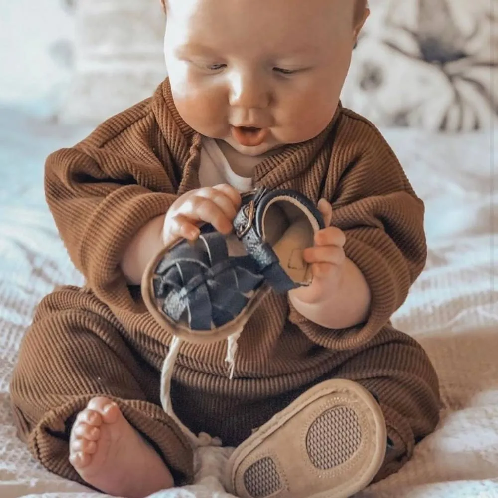 Zodiac Blue Leather Baby Sandal